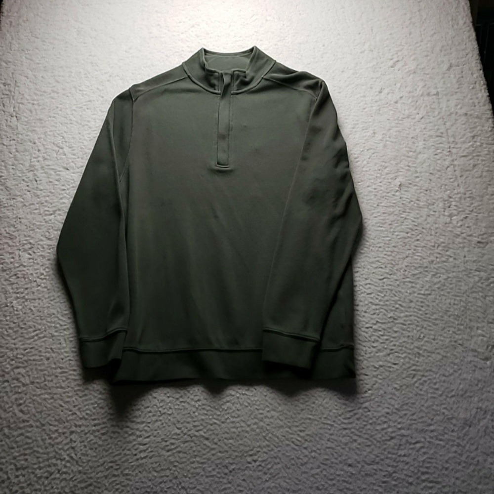 Wilt Polo Shirt Womens Large Green Mock Neck Long Sleeve Zip Jersey Top